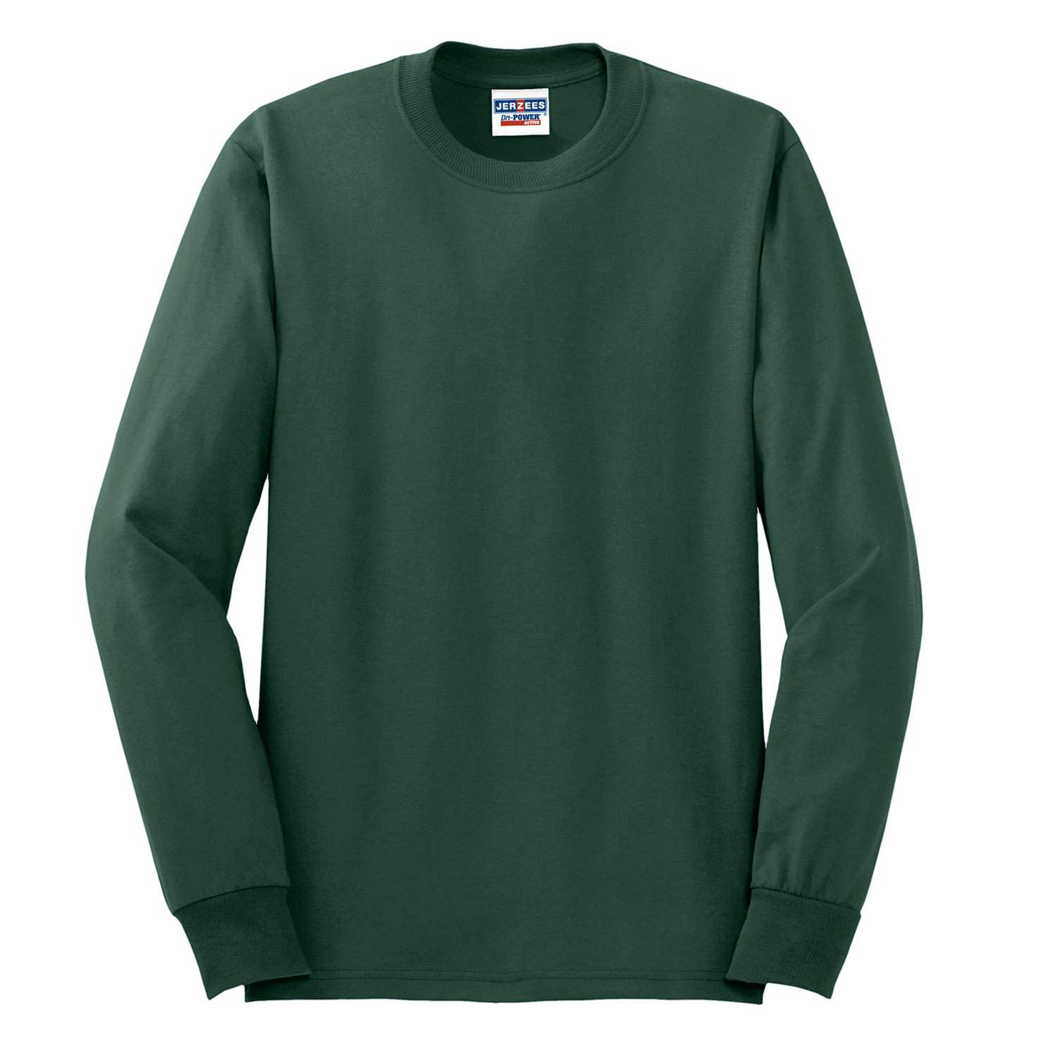 JERZEES 50/50 COTTON/POLYESTER LONG SLEEVE T-SHIRT