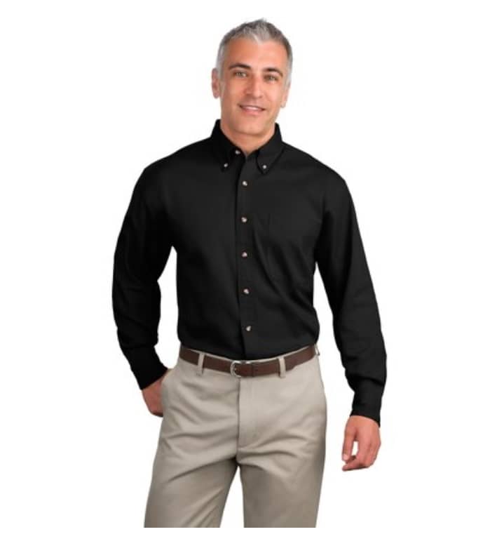 SanMar Port Authority 100% Cotton Long Sleeve Twill Shirt