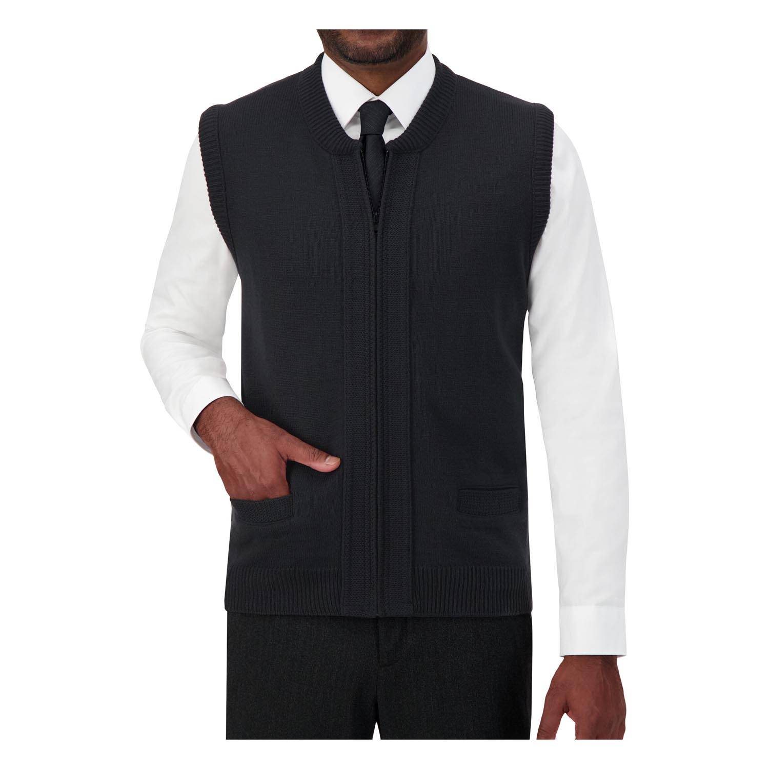 COBMEX UNISEX CREW NECK ZIP FRONT VEST