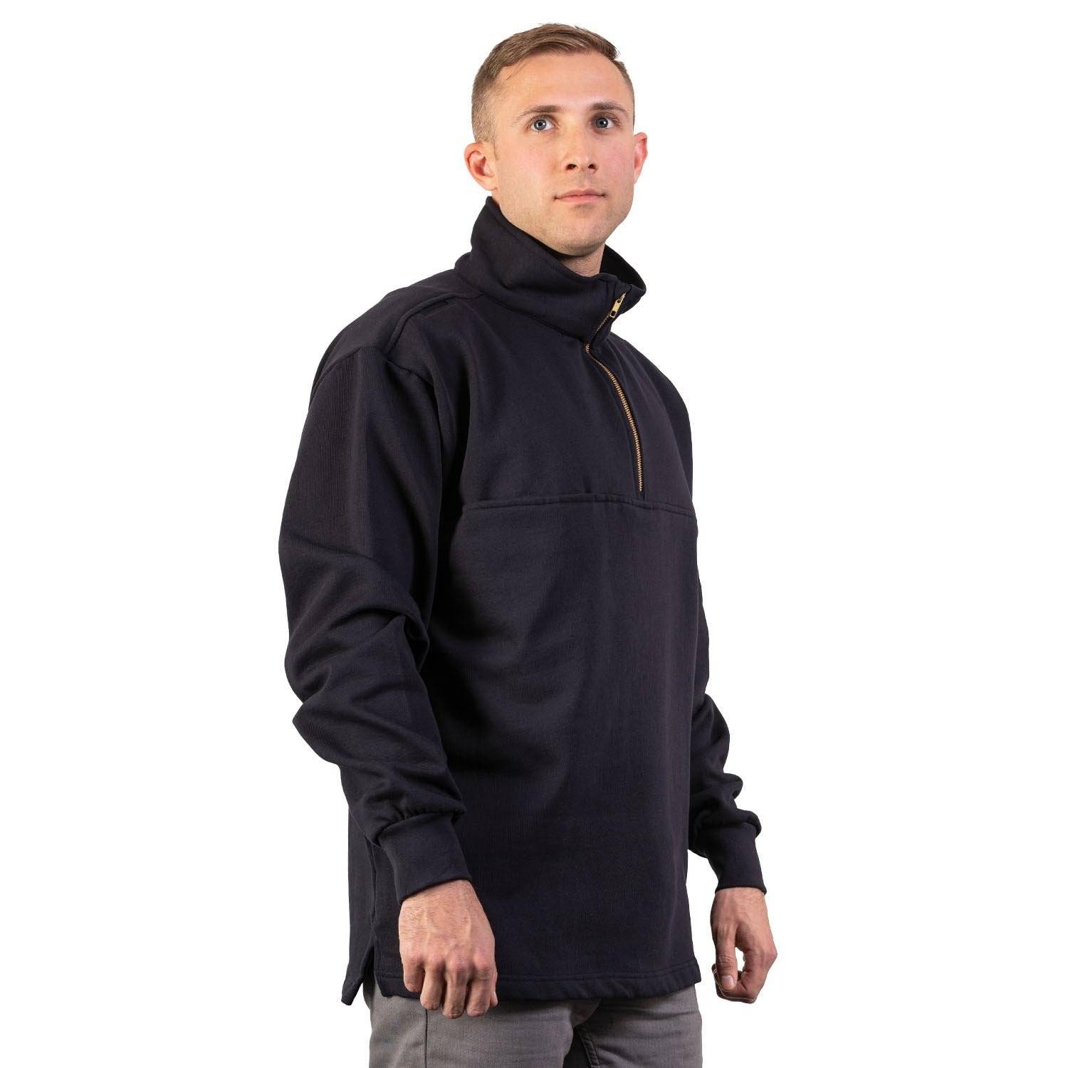 GAME WORKWEAR THE PATRIOT LONG SLEEVE SHIRT IN NAVY