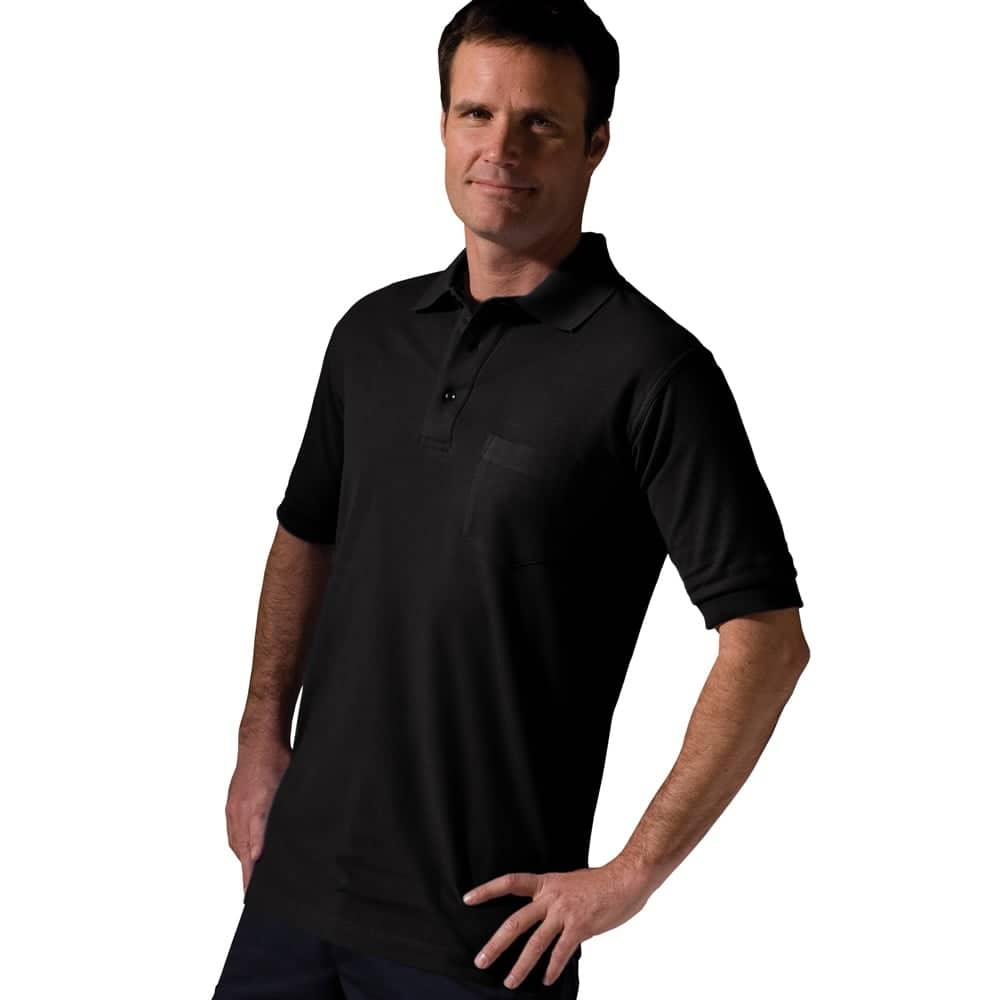 EDWARDS BLENDED PIQUE SHORT SLEEVE POLO WITH POCKET