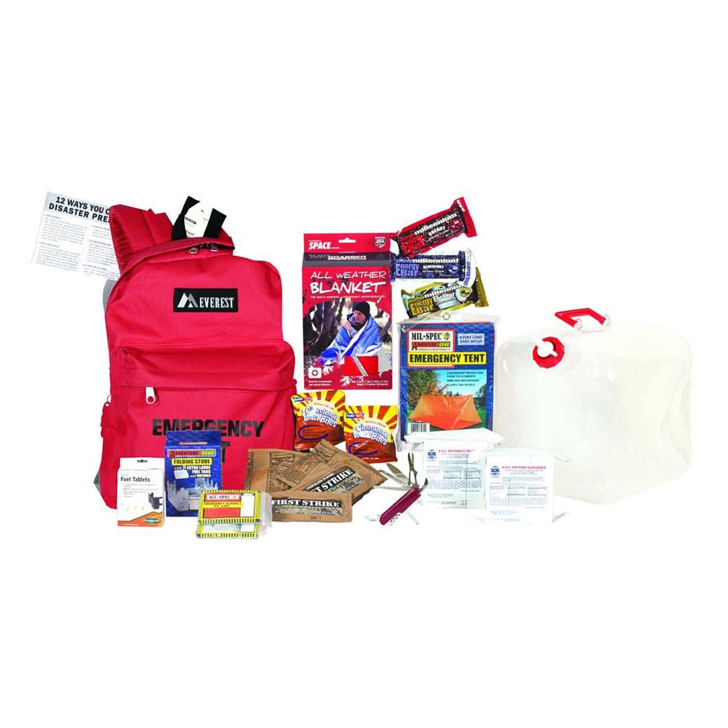 Major Surplus Prevail Deluxe 72 Hour Emergency Kit for Two