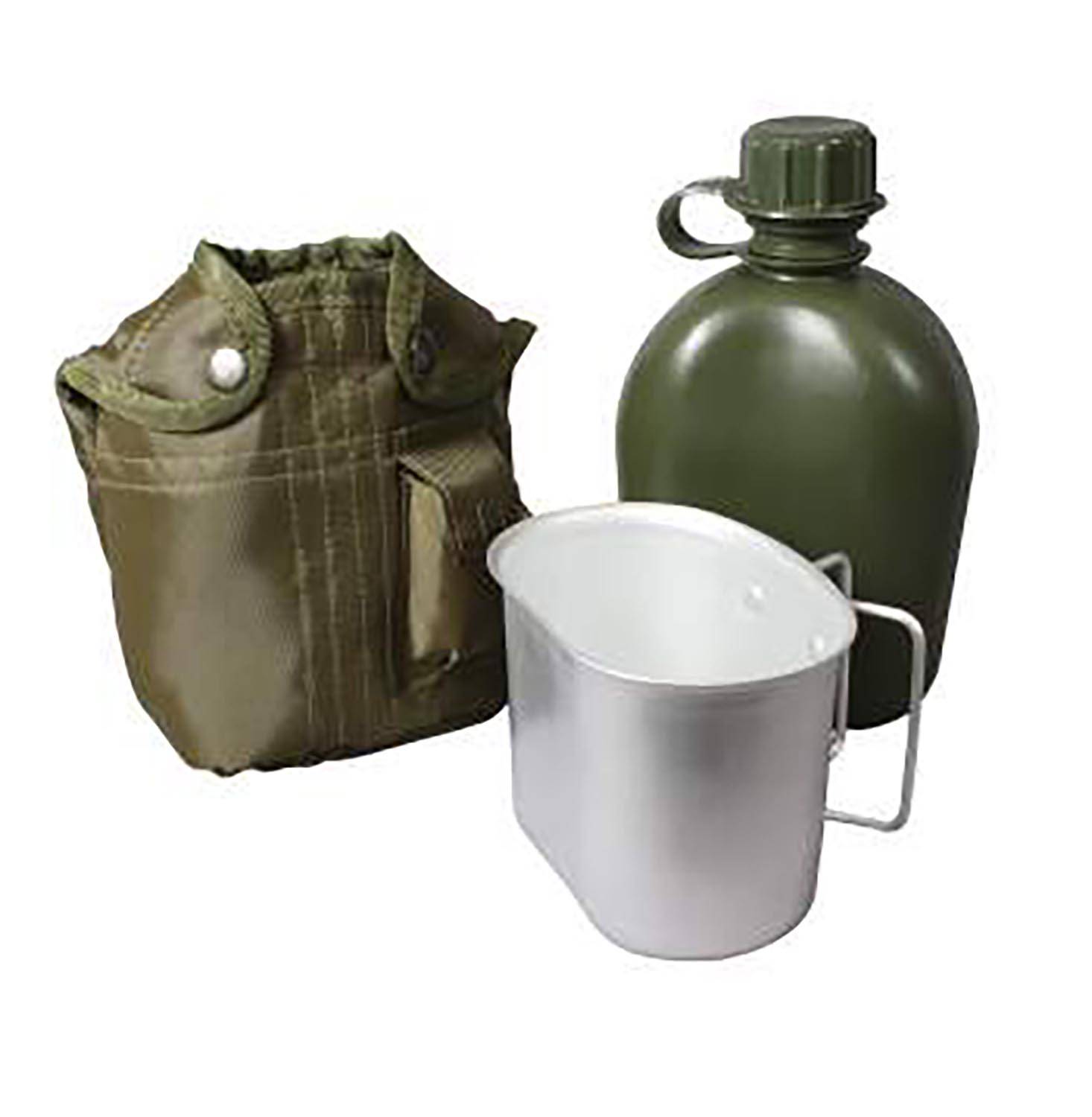 ROTHCO 3 PIECE CANTEEN KIT WITH COVER AND ALUMINUM CUP