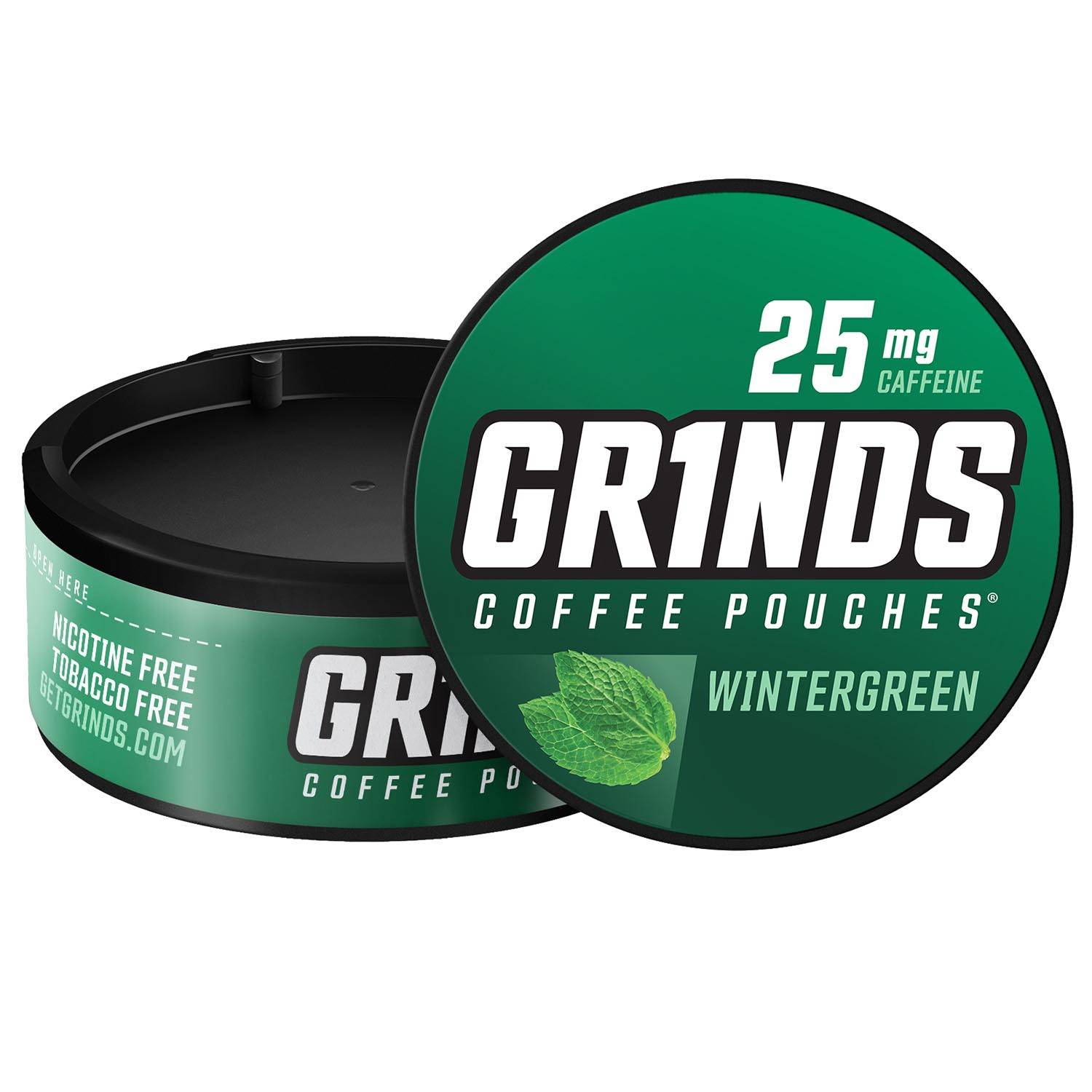 grinds tobacco Coffee Pouches | Caramel Flavor | 3 Cans | Brew-Free Coffee Alternative Whiskey Cola drinkers Coffee Pouches Spearmint by Grinds
