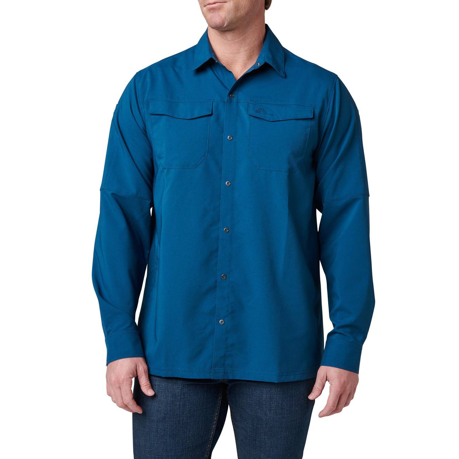 5.11 TACTICAL FREEDOM FLEX LONG SLEEVE SHIRT IN BLUE BLOOD