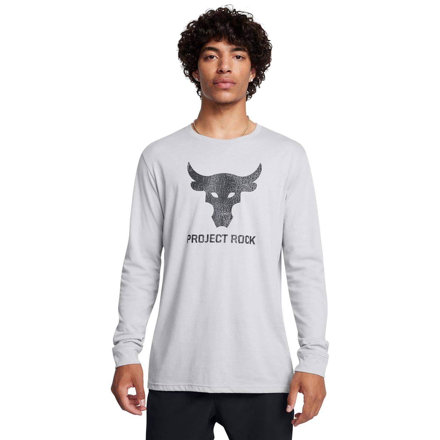 UNDER ARMOUR MEN'S PROJECT ROCK BRAHMA BULL SHIRT IN GRAY
