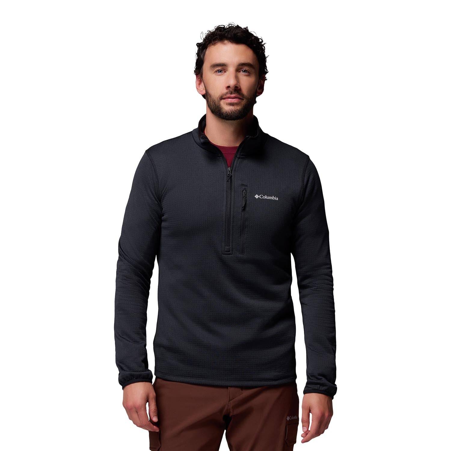 COLUMBIA MEN'S ESSENTIAL HIKE GRID FLEECE HALF ZIP PULLOVER
