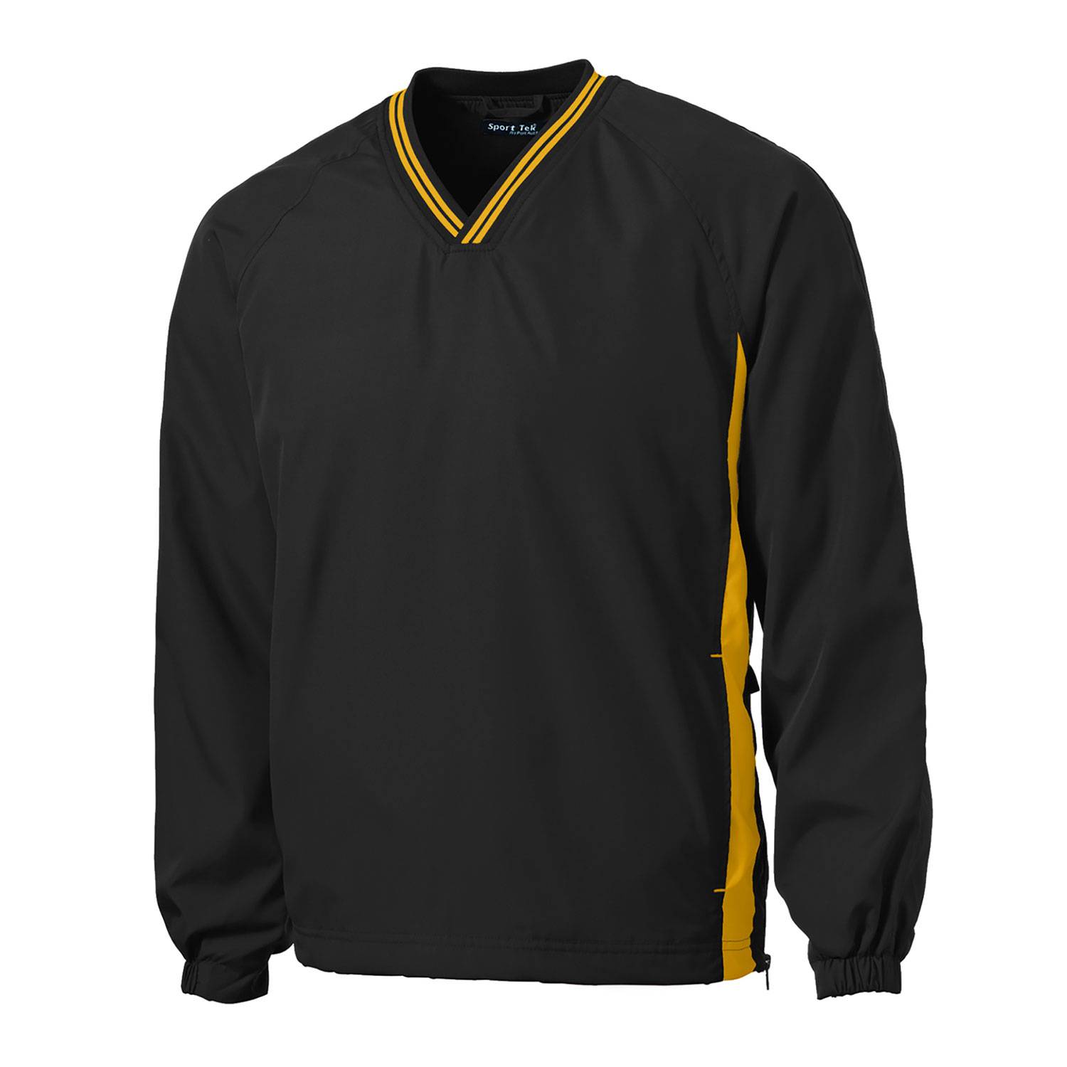 SportTek Tipped VNeck Raglan Wind Shirt