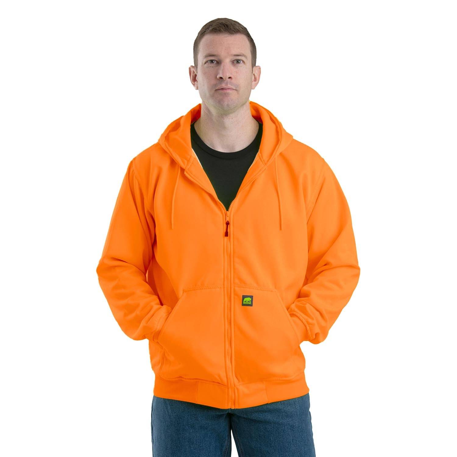 Berne Men's Hi Vis Thermal-Lined Hooded Sweatshirt