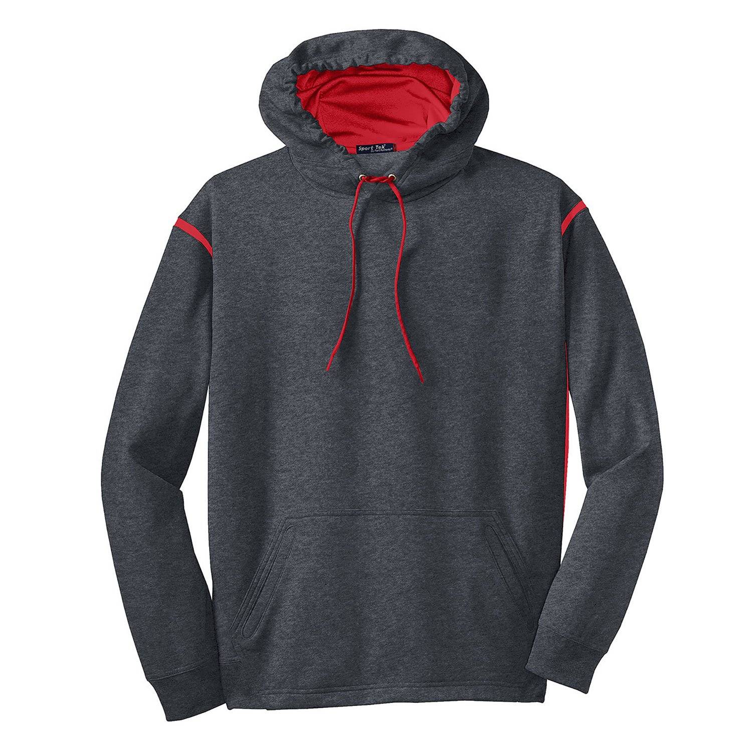 SportTek Tech Fleece Colorblock Hooded Sweatshirt