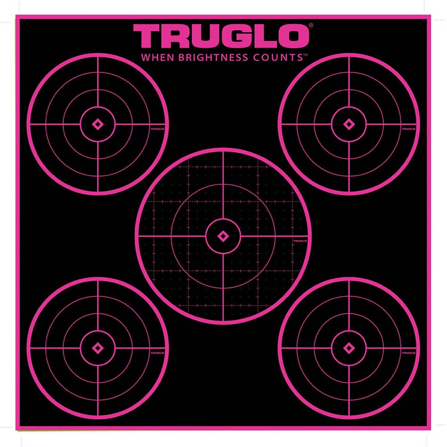Tru Glo 12x12 5-Bullseys Target 6 Pack