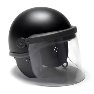 Details about   Premier 3 C-4 Black Riot Duty Helmet  w/ Shield 