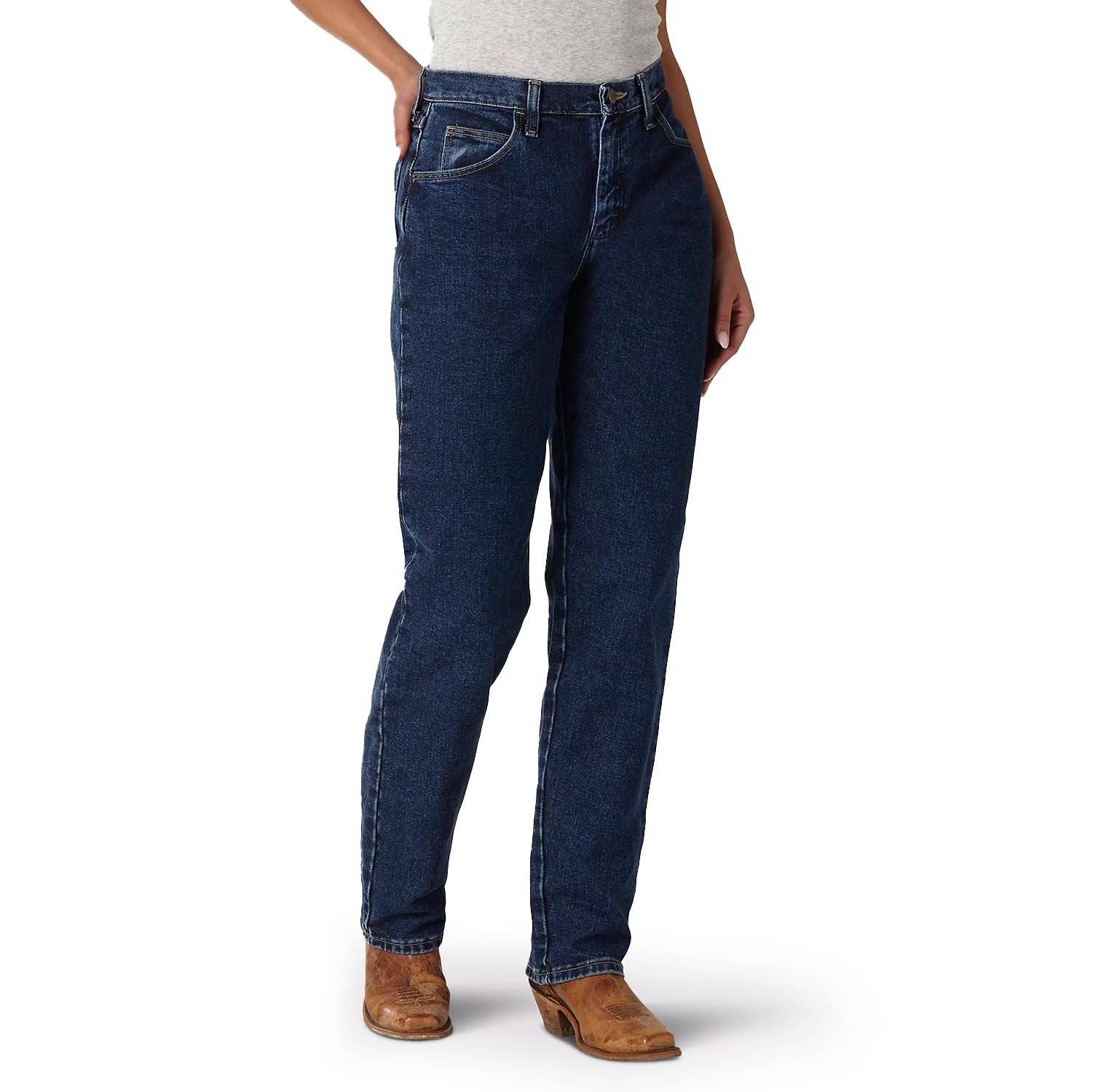 WRANGLER WOMEN'S BLUE RELAXED FIT JEANS