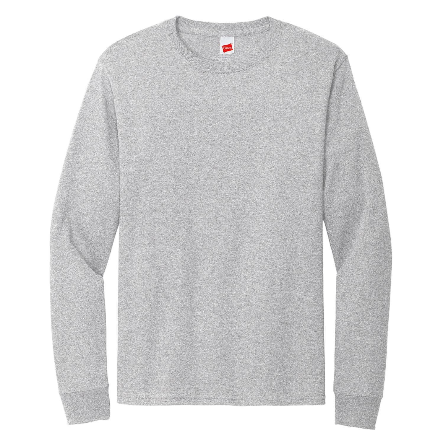 HANES ESSENTIAL-T COTTON LONG SLEEVE T-SHIRT