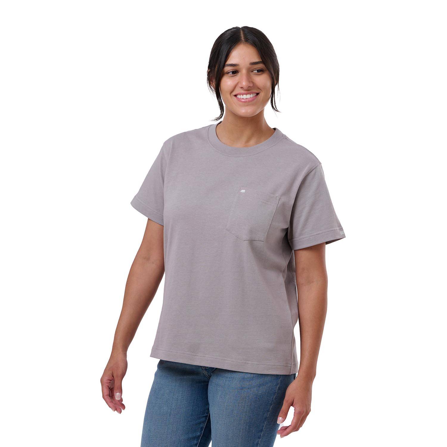 BERNE WOMEN'S HEAVYWEIGHT SHORT SLEEVE POCKET T-SHIRT