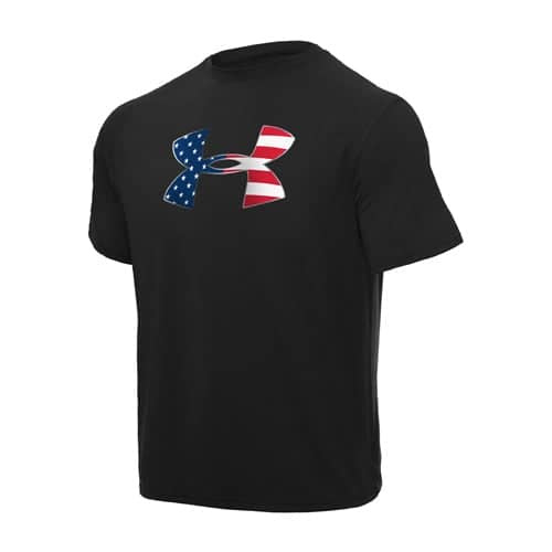 Under Armour HeatGear Mens American Flag T Shirt Short Sleev