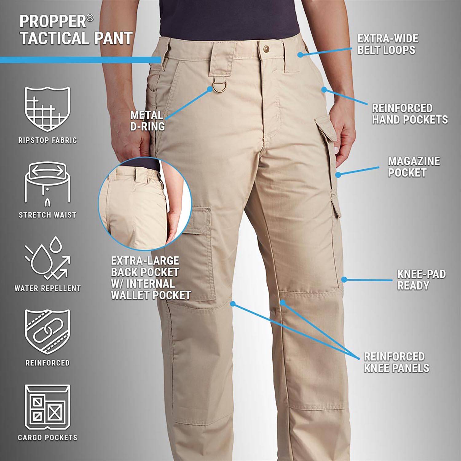 Pantaloni Tattici Donna Propper - Leggeri, 10 Tasche, Idrorepellenti E Rinforzati