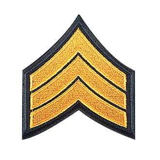 Pair Ex Police Chrome Plated Sergeant Stripes Rank Chevron Badges A3 TYPE1 