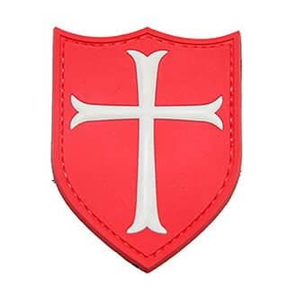 LEGEEON Glow Dark Order Holy Sepulchre Jerusalem Cross Templar Crusaders Tactical Morale PVC Touch Fastener Patch