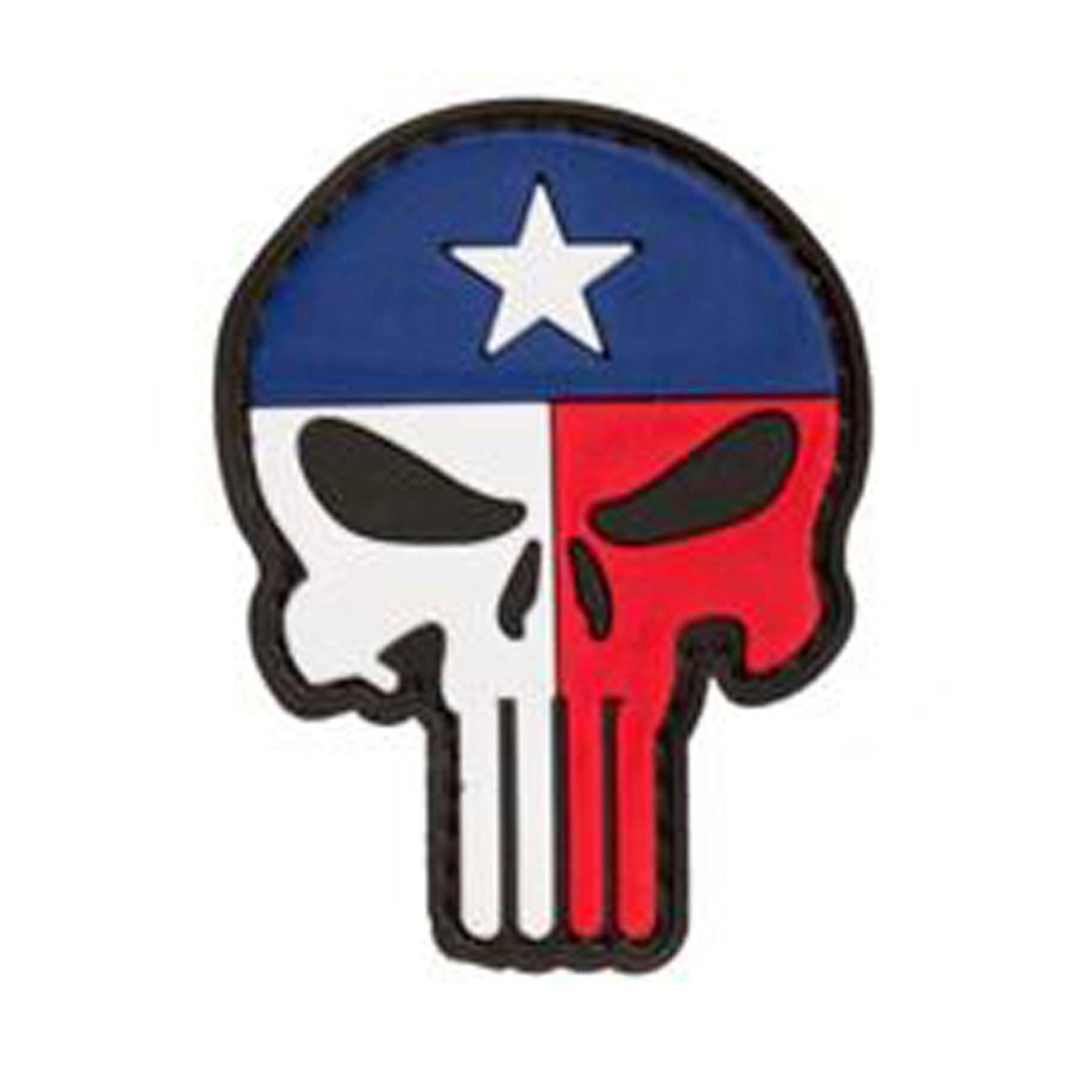 Punisher Skull Texas Flag Face