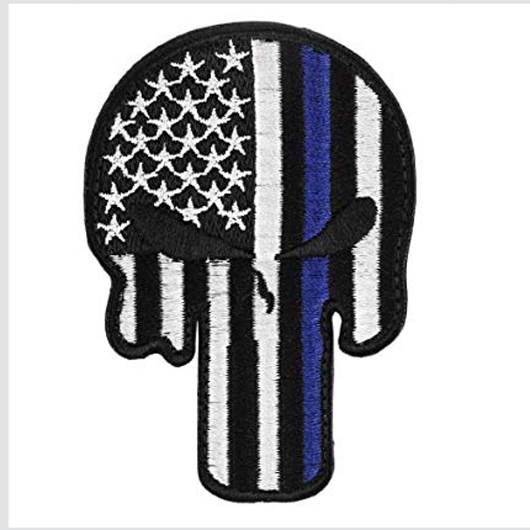PFI Fashions G-Force Punisher US Flag Thin Blue Line PVC Pat