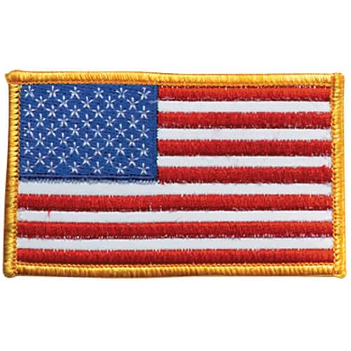 Penn Emblem Reflective American Flag Emblem for Left Sleeve