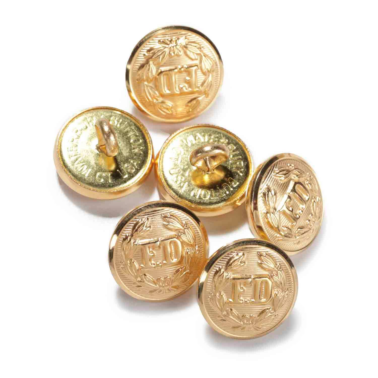 Waterbury 'F.D.' Buttons (6 pack)