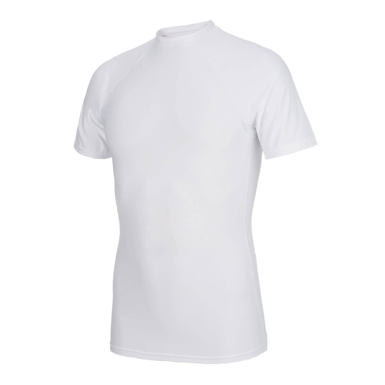 DUKE 80/20 NYLON/SPANDEX TIGHT FIT MILITARY T-SHIRT IN WHITE