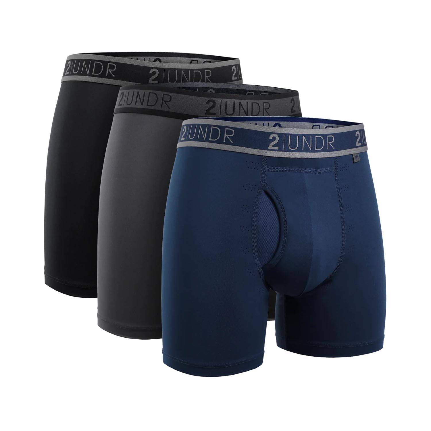 2UNDR MEN'S SPORT SHIFT BOXER BRIEFS, 3 PACK