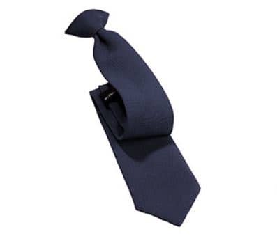 UA521 - 3IN CLIP-ON POLY/WOOL TIE W/BUTTON HOLES