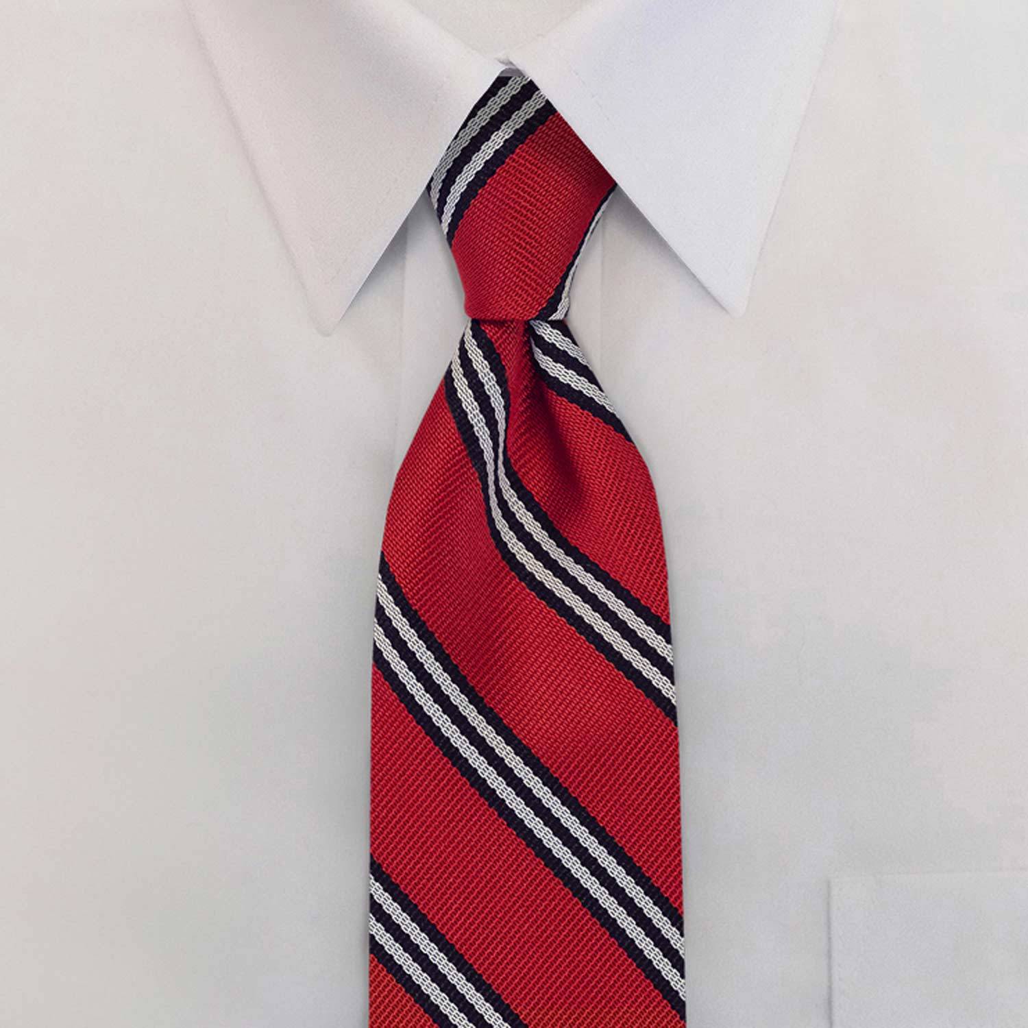 Samuel Broome repp Stripe 3.5 Inch Clip On Tie