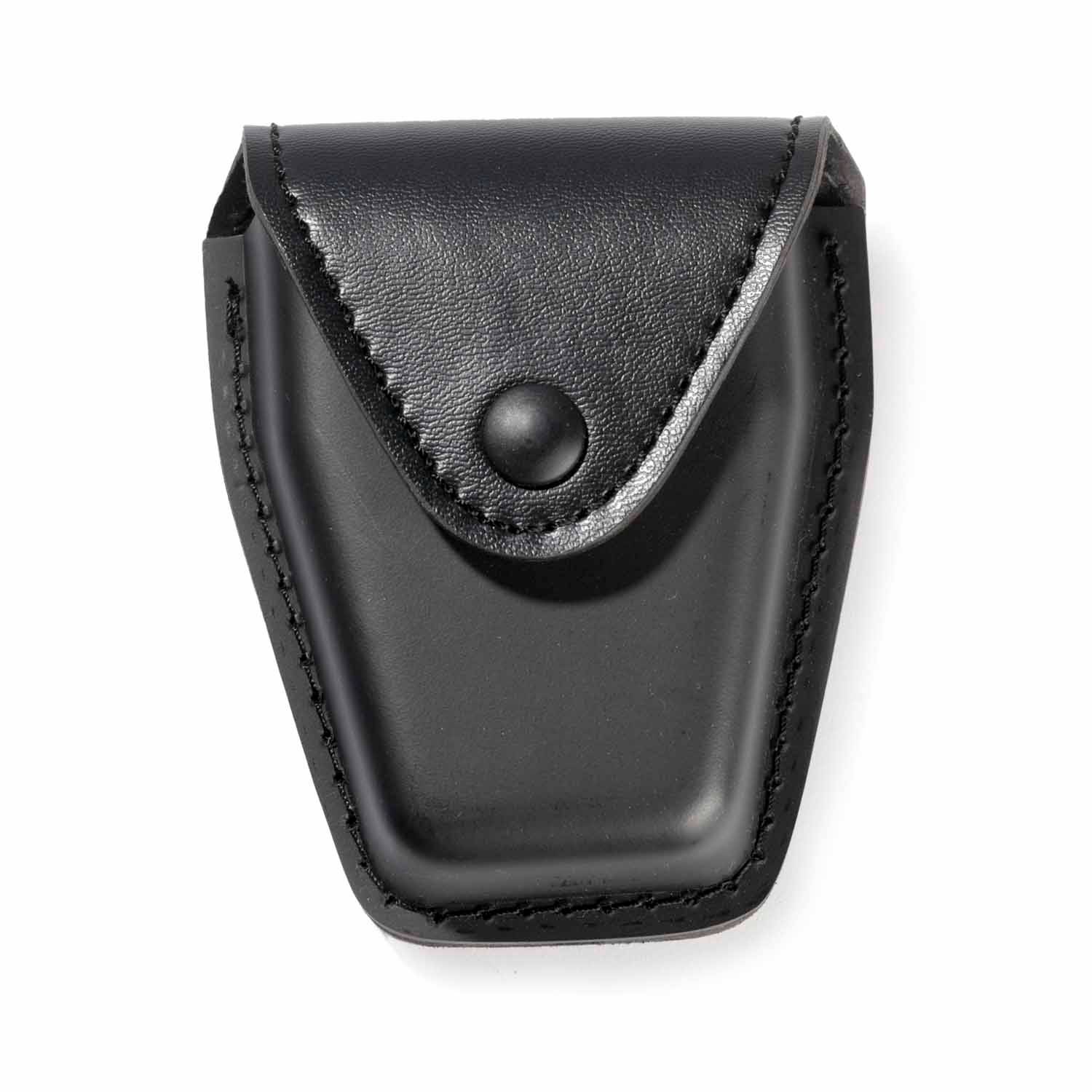 Safariland 190-2 Black Plain Chrome Snap Top Flap Chain Handcuff Pouch 