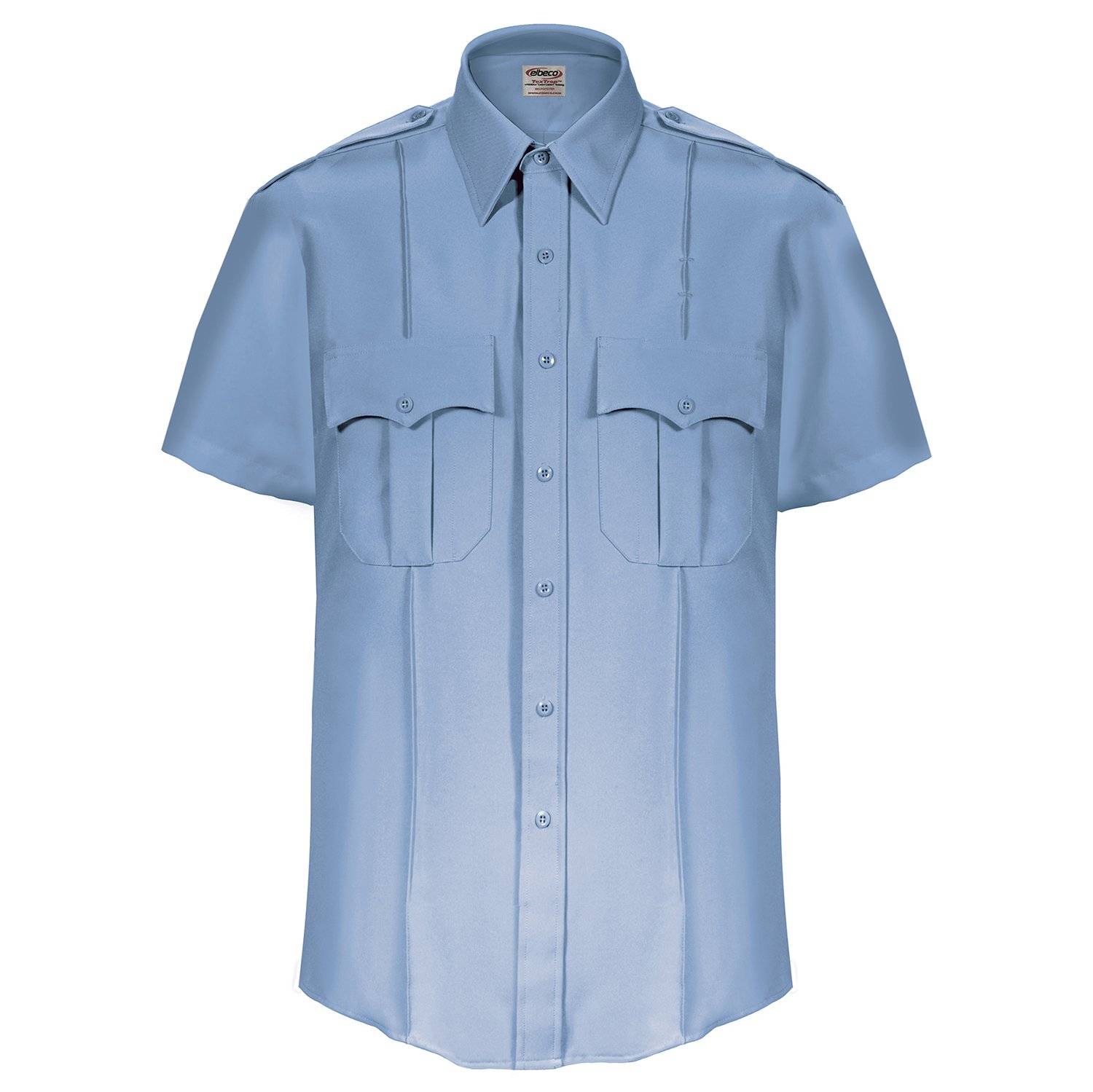 Elbeco Mens Zippered Front TexTrop Polyester Short Sleeve Sh