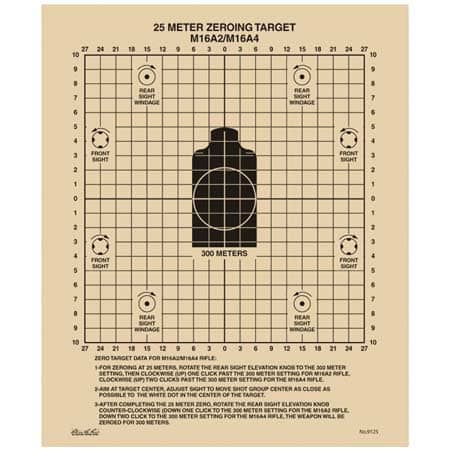 Rite in the Rain All-Weather 25 Meter Zeroing Targets (100 S