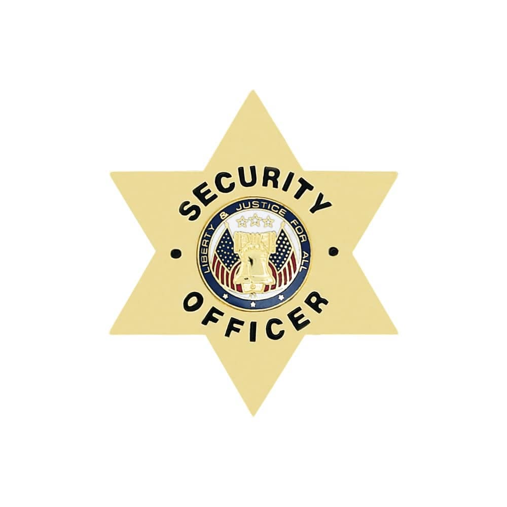 LawPro Security Officer Smooth 6Point Star Badge