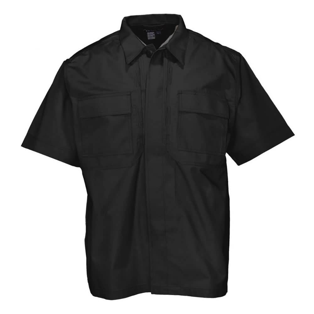 5.11 Tactical TDU Poly Cotton Rip Short Sleeve Shirt Black