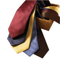 Edwards Herringbone Polyester Tie